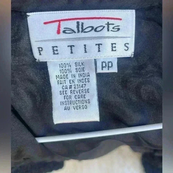 Talbots women’s vintage long sleeve beaded silk cardigan sz PP preloved - Picture 7 of 9